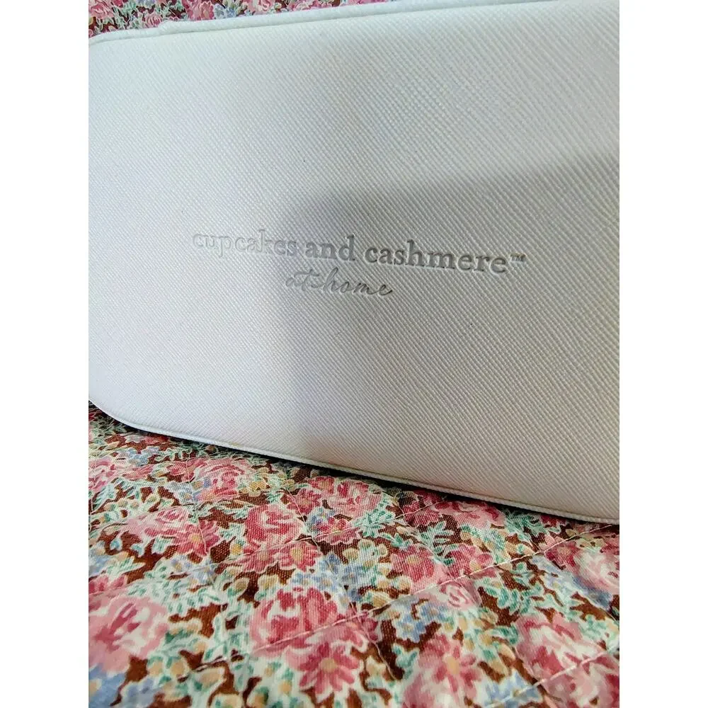 Portable White Jewelry Box Storage Organizer, 